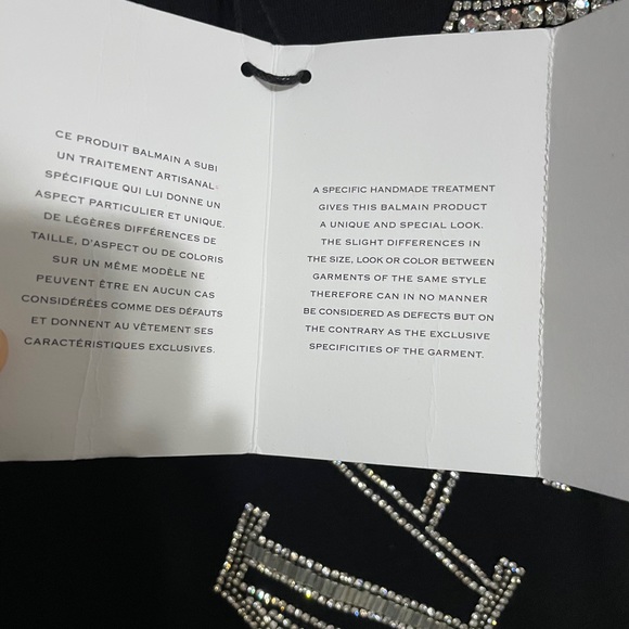 Authentic Balmain Crystal Logo T-shirt Size Small - Picture 6 of 11